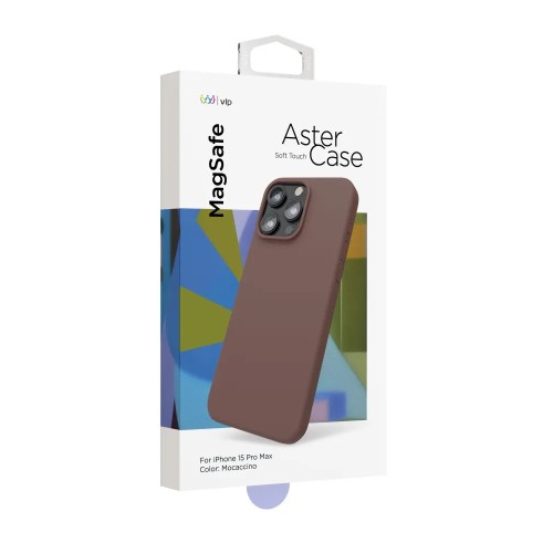 Чехол защитный VLP Aster Case с MagSafe для iPhone 15 ProMax, моккачино