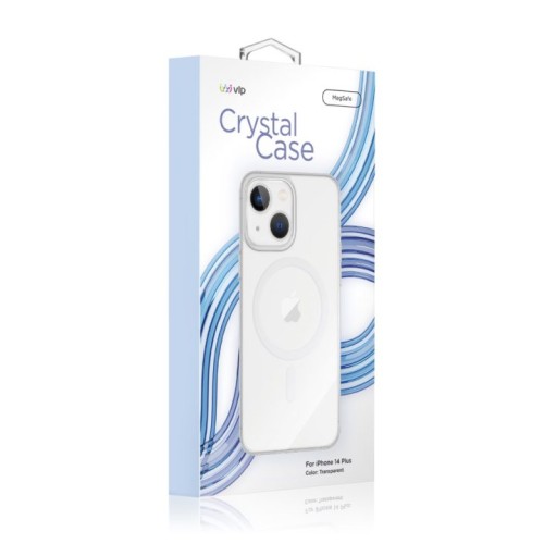 Чехол защитный VLP Crystal case с MagSafe для iPhone 14 Plus, прозрачный