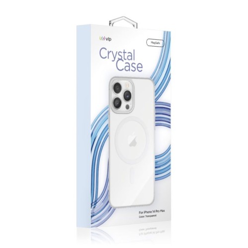 Чехол защитный VLP Crystal case с MagSafe для iPhone 14 ProMax, прозрачный