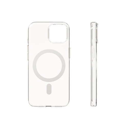 Чехол защитный VLP Crystal case с MagSafe для iPhone 14Plus/15Plus, прозрачный