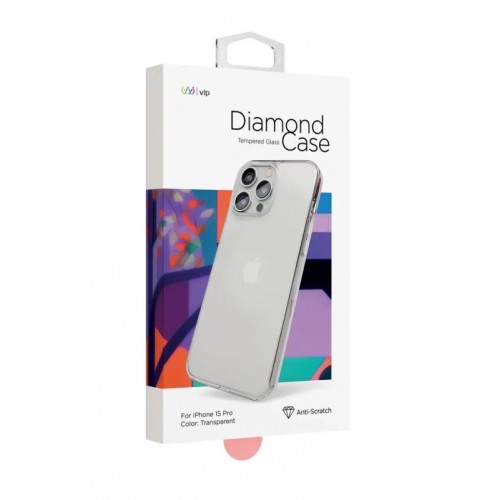 Чехол защитный VLP Diamond Case для iPhone 15 Pro, прозрачный