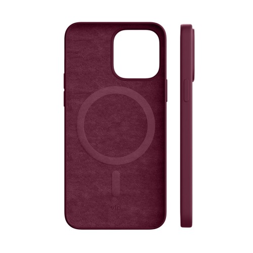 Чехол защитный VLP Silicone case с MagSafe для iPhone 14 Pro, марсала