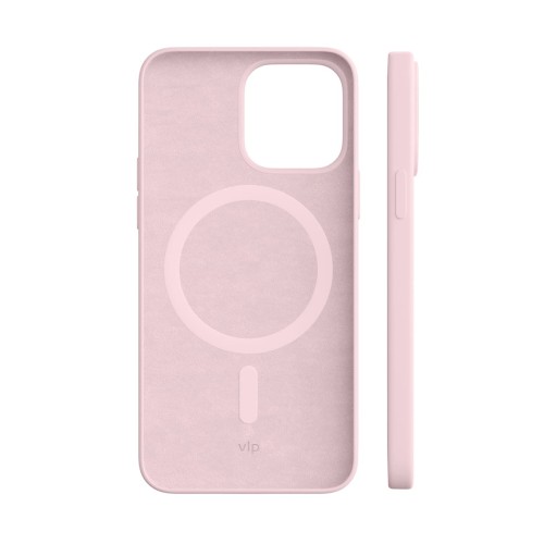 Чехол защитный VLP Silicone case с MagSafe для iPhone 14 ProMax, светло-розовый