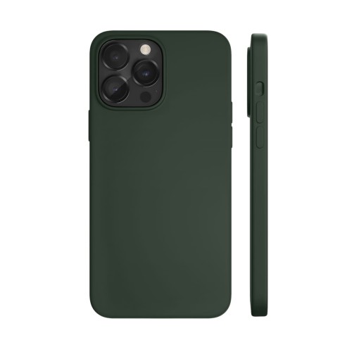 Чехол защитный VLP Silicone case с MagSafe для iPhone 14 ProMax, темно-зеленый