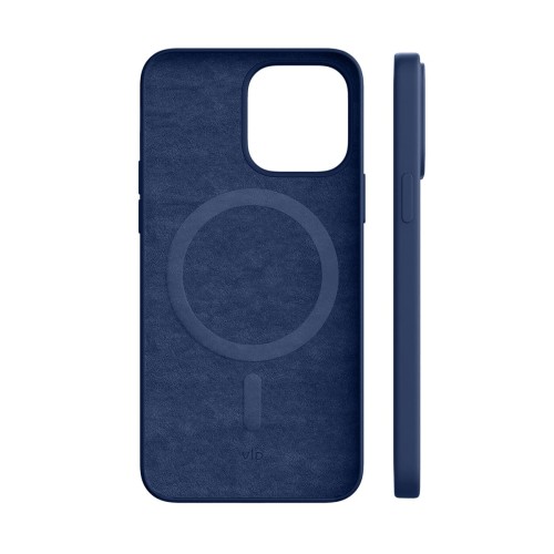 Чехол защитный VLP Silicone case с MagSafe для iPhone 14 ProMax, темно-синий