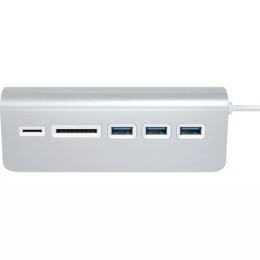 USB-хаб и кардридер Satechi Aluminum USB 30 Hub & Card Reader Интерфейс USB 3 порта USB 30 , слоты для карты памяти SD и microSD, серебряный