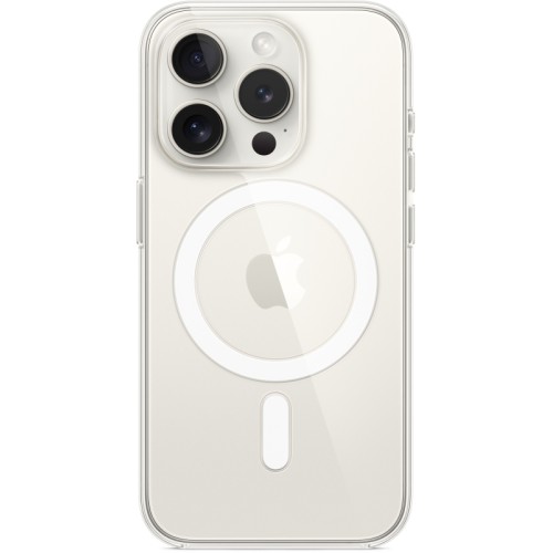 Чехол Apple MagSafe для iPhone 15 Pro, поликарбонат, прозрачный