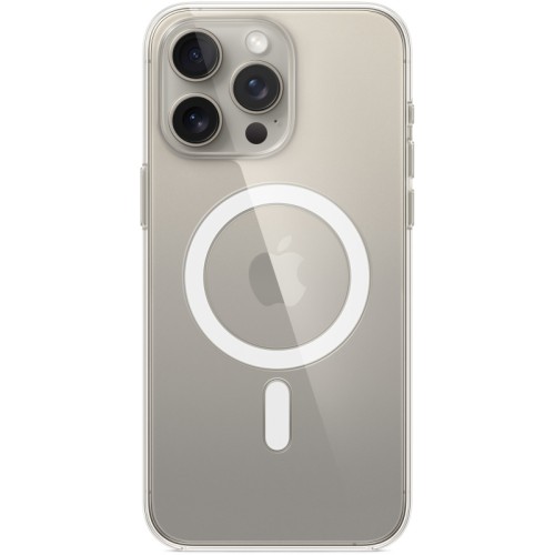 Чехол Apple MagSafe для iPhone 15 Pro Max, поликарбонат, прозрачный