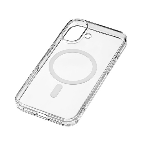 Чехол защитный uBear Real Mag Case для iPhone 16, MagSafe совместимый, усиленный, прозрачный