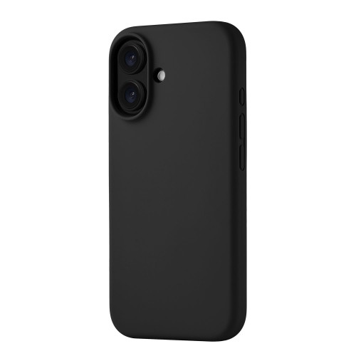 Чехол защитный uBear Touch Mag Case для iPhone 16, MagSafe совместимый, силикон, софт-тач, черный