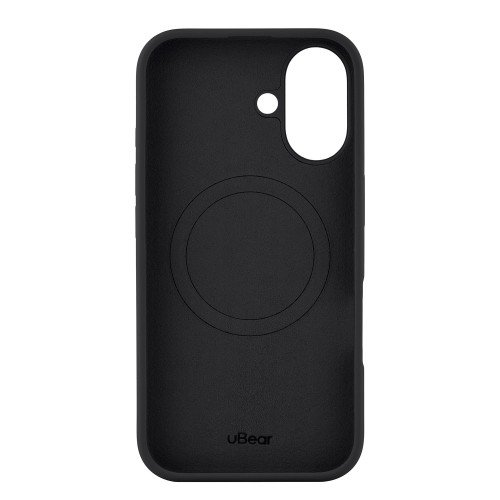 Чехол защитный uBear Touch Mag Case для iPhone 16, MagSafe совместимый, силикон, софт-тач, черный