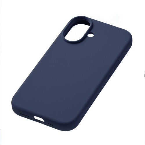 Чехол защитный uBear Touch Mag Case для iPhone 16, MagSafe совместимый, силикон, софт-тач, темно-синий