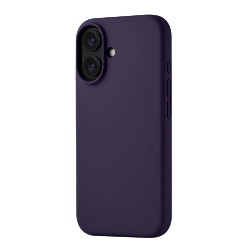 Чехол защитный uBear Touch Mag Case для iPhone 16, MagSafe совместимый, силикон, софт-тач, темно-фиолетовый