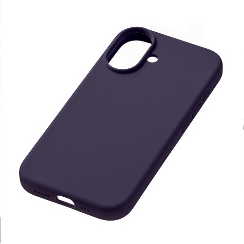 Чехол защитный uBear Touch Mag Case для iPhone 16, MagSafe совместимый, силикон, софт-тач, темно-фиолетовый