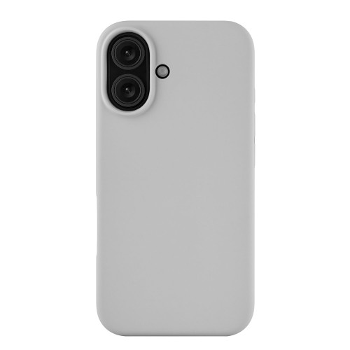 Чехол защитный uBear Touch Mag Case для iPhone 16, MagSafe совместимый, силикон, софт-тач, светло-серый