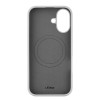 Чехол защитный uBear Touch Mag Case для iPhone 16, MagSafe совместимый, силикон, софт-тач, светло-серый