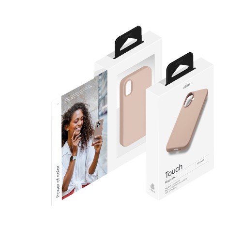 Чехол защитный uBear Touch Mag Case для iPhone 16, MagSafe совместимый, силикон, софт-тач, латте