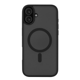 Чехол защитный uBear Cloud Mag Case для iPhone 16 Plus, MagSafe совместимый, усиленный, силк-тач, черный