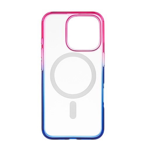 Чехол защитный uBear Fusion Mag Case для iPhone 16 Pro, MagSafe совместимый, усиленный, сине-розовый