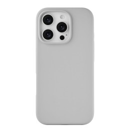 Чехол защитный uBear Touch Mag Case для iPhone 16 Pro, MagSafe совместимый, силикон, софт-тач, светло-серый