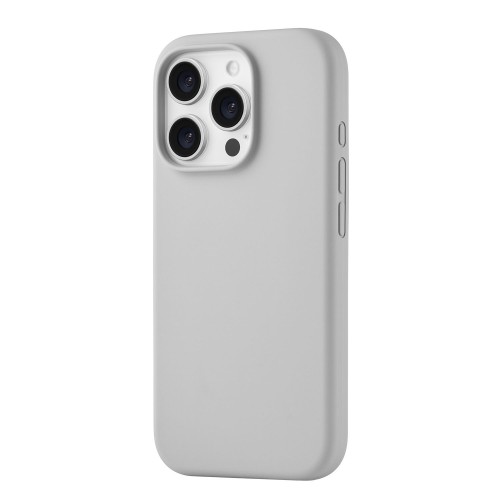Чехол защитный uBear Touch Mag Case для iPhone 16 Pro, MagSafe совместимый, силикон, софт-тач, светло-серый
