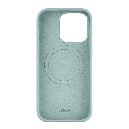 Чехол защитный uBear Touch Mag Case для iPhone 16 Pro, MagSafe совместимый, силикон, софт-тач, холодная мята