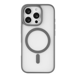 Чехол защитный uBear Cloud Mag Case для iPhone 16 Pro, MagSafe совместимый, усиленный, силк-тач, серый