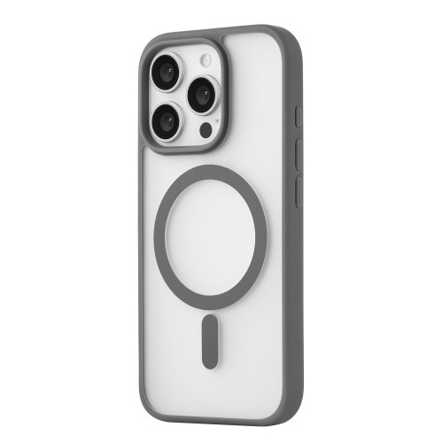 Чехол защитный uBear Cloud Mag Case для iPhone 16 Pro, MagSafe совместимый, усиленный, силк-тач, серый