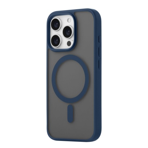 Чехол защитный uBear Cloud Mag Case для iPhone 16 Pro, MagSafe совместимый, усиленный, силк-тач, синий