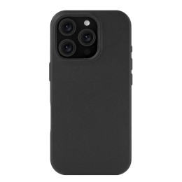 Чехол защитный uBear Capital Case для iPhone 16 Pro, натуральная кожа, MagSafe совместимый, черный