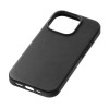 Чехол защитный uBear Capital Case для iPhone 16 Pro, натуральная кожа, MagSafe совместимый, черный