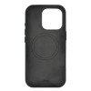 Чехол защитный uBear Capital Case для iPhone 16 Pro, натуральная кожа, MagSafe совместимый, черный
