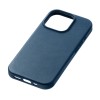 Чехол защитный uBear Capital Case для iPhone 16 Pro, натуральная кожа, MagSafe совместимый, синий