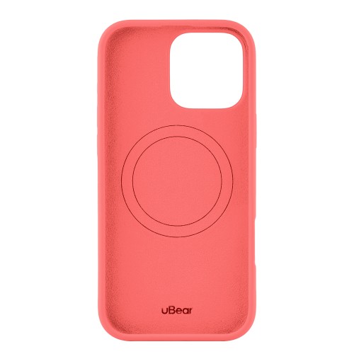 Чехол защитный uBear Touch Mag Case для iPhone 16 Pro Max, MagSafe совместимый, силикон, софт-тач, розовый