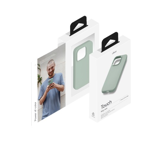 Чехол защитный uBear Touch Mag Case для iPhone 16 Pro Max, MagSafe совместимый, силикон, софт-тач, холодная мята