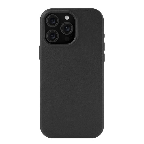 Чехол защитный uBear Capital Case для iPhone 16 Pro Max, натуральная кожа, MagSafe совместимый, черный