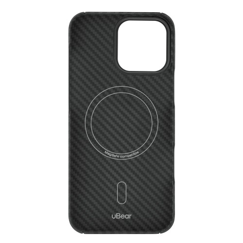 Чехол защитный uBear Supreme Case для iPhone 16 Pro Max, ультратонкий, материал Кевлар, MagSafe совместимый, черный