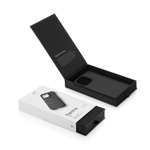 Чехол защитный uBear Supreme Case для iPhone 16 Pro Max, ультратонкий, материал Кевлар, MagSafe совместимый, черный