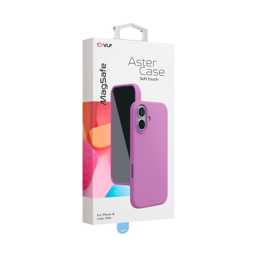 Чехол защитный "vlp" Aster Case с MagSafe для iPhone 16, розовый