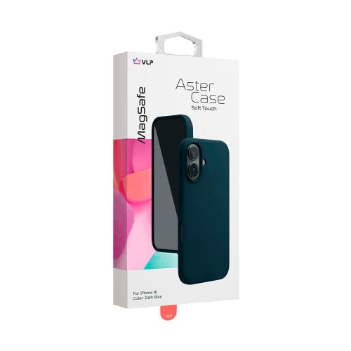 Чехол защитный "vlp" Aster Case с MagSafe для iPhone 16, темно-синий