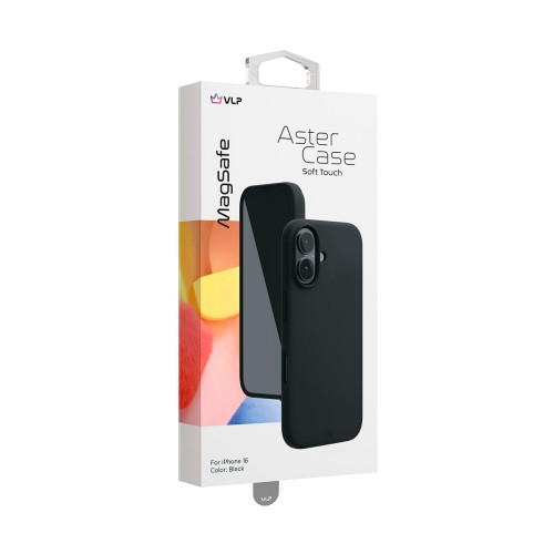 Чехол защитный "vlp" Aster Case с MagSafe для iPhone 16, черный