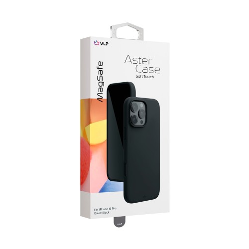 Чехол защитный "vlp" Aster Case с MagSafe для iPhone 16 Pro, черный