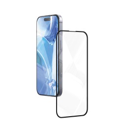 Стекло защитное 2,5D "vlp" D3O Glass для iPhone 16 Pro Max с черной рамкой