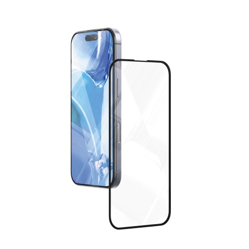 Стекло защитное 2,5D "vlp" D3O Glass для iPhone 16 Pro Max с черной рамкой