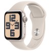 Apple Watch SE 2023, 40 мм, корпус из алюминия цвета «Сияющая звезда», спортивный ремешок, размер M/L