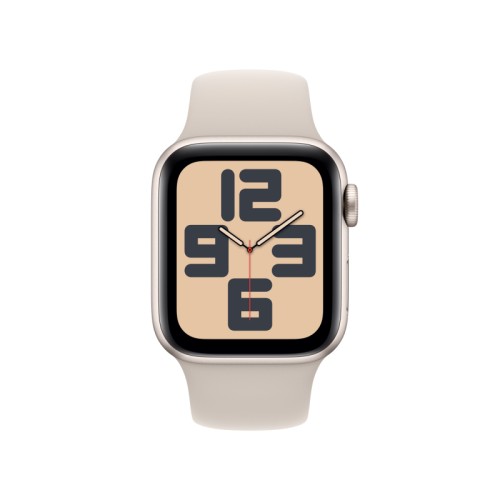 Apple Watch SE 2023, 44 мм, корпус из алюминия цвета «Сияющая звезда», спортивный ремешок, размер M/L
