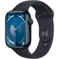 Apple Watch Series 9, 41 мм, корпус из алюминия цвета «Тёмная ночь», спортивный ремешок, размер M/L