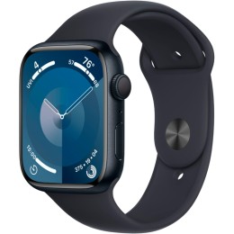 Apple Watch Series 9, 41 мм, корпус из алюминия цвета «Тёмная ночь», спортивный ремешок, размер M/L