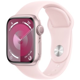 Apple Watch Series 9, 45 мм, корпус из алюминия цвета «Розовый», спортивный ремешок, размер M/L