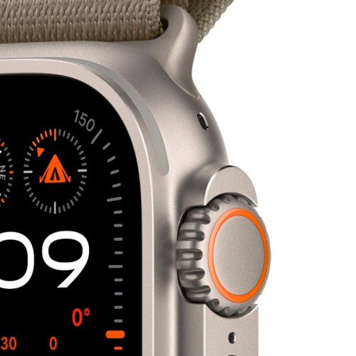 Apple Watch Ultra 2 GPS + Cellular, 49 мм, корпус из титана, ремешок Alpine цвет оливковый, M